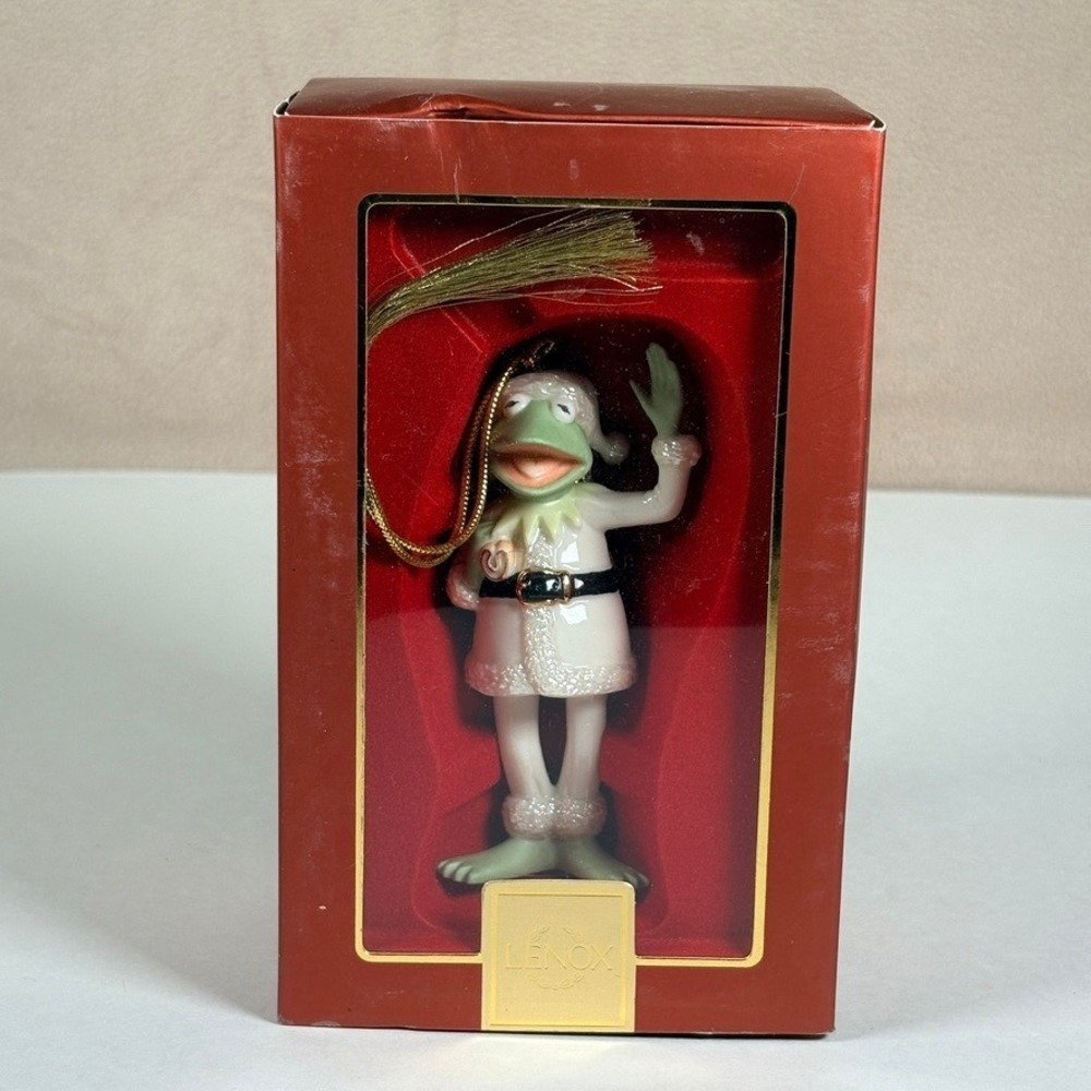 Lenox The‎ Muppets Santa Kermit Christmas Ornament Ivory China 2006 Boxed